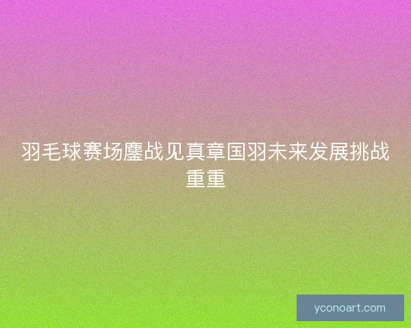 羽毛球赛场鏖战见真章国羽未来发展挑战重重